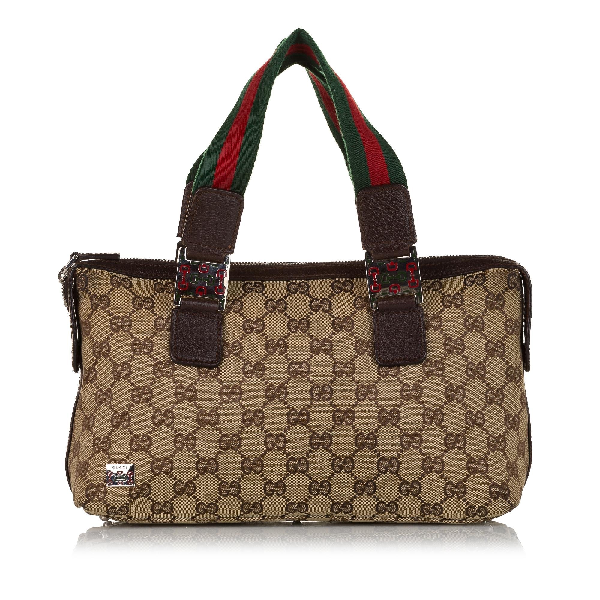 Gucci GG Canvas Web Handbag (SHG-34424)