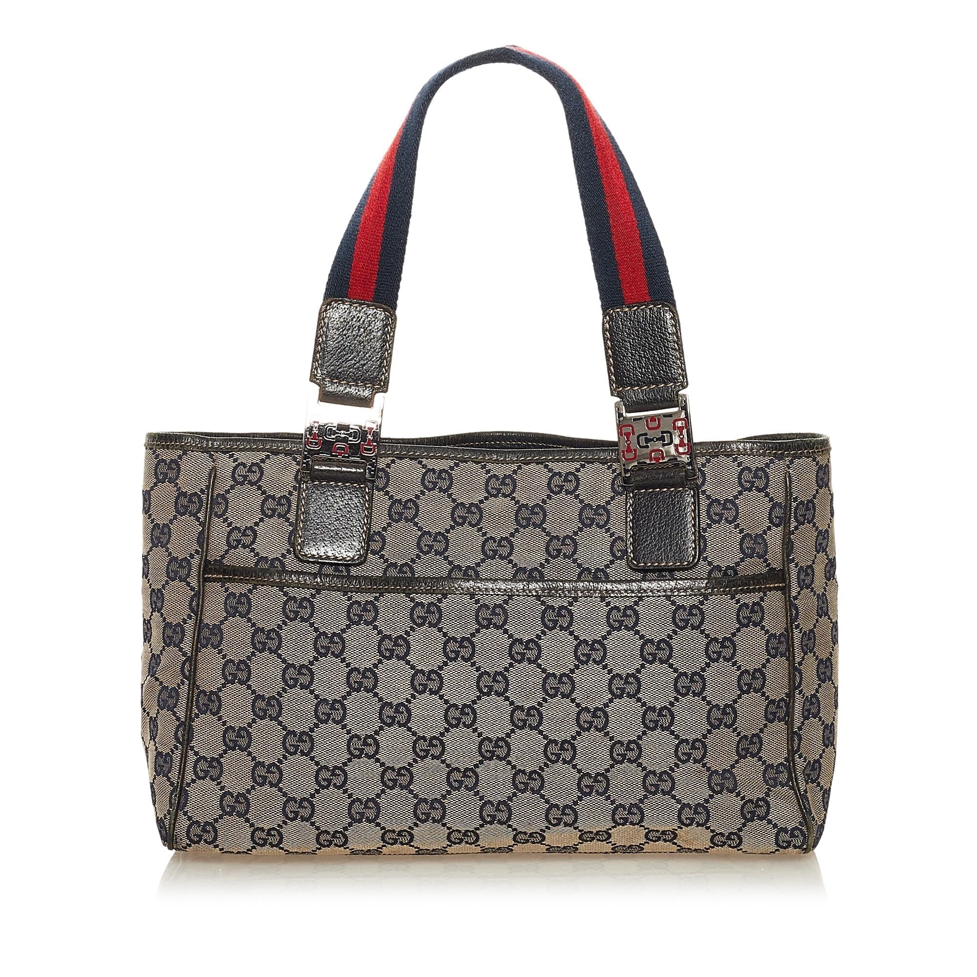 Gucci GG Canvas Web Handbag (SHG-34925)