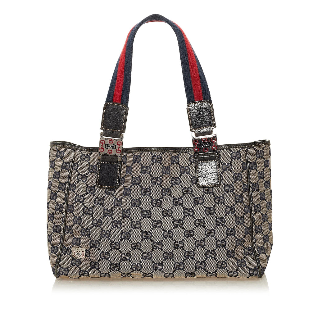 Gucci GG Canvas Web Handbag (SHG-34925)