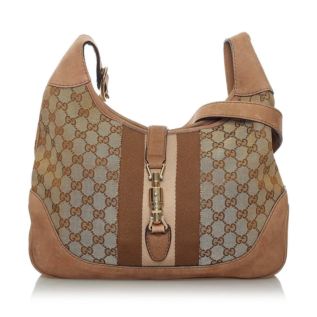 Gucci Gucci Canvas Web Jackie Crossbody Bag (SHG-33893)