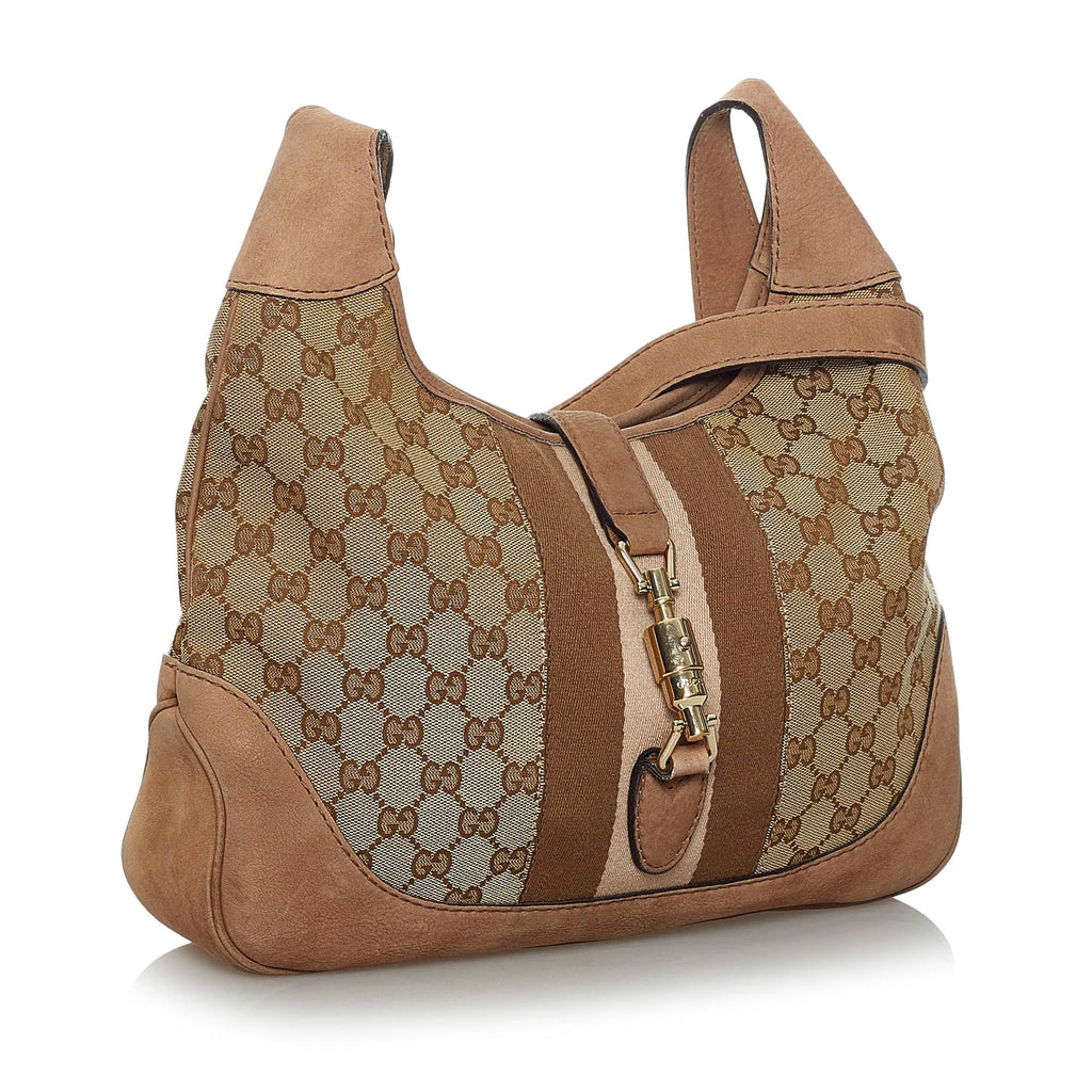 Gucci Gucci Canvas Web Jackie Crossbody Bag (SHG-33893)