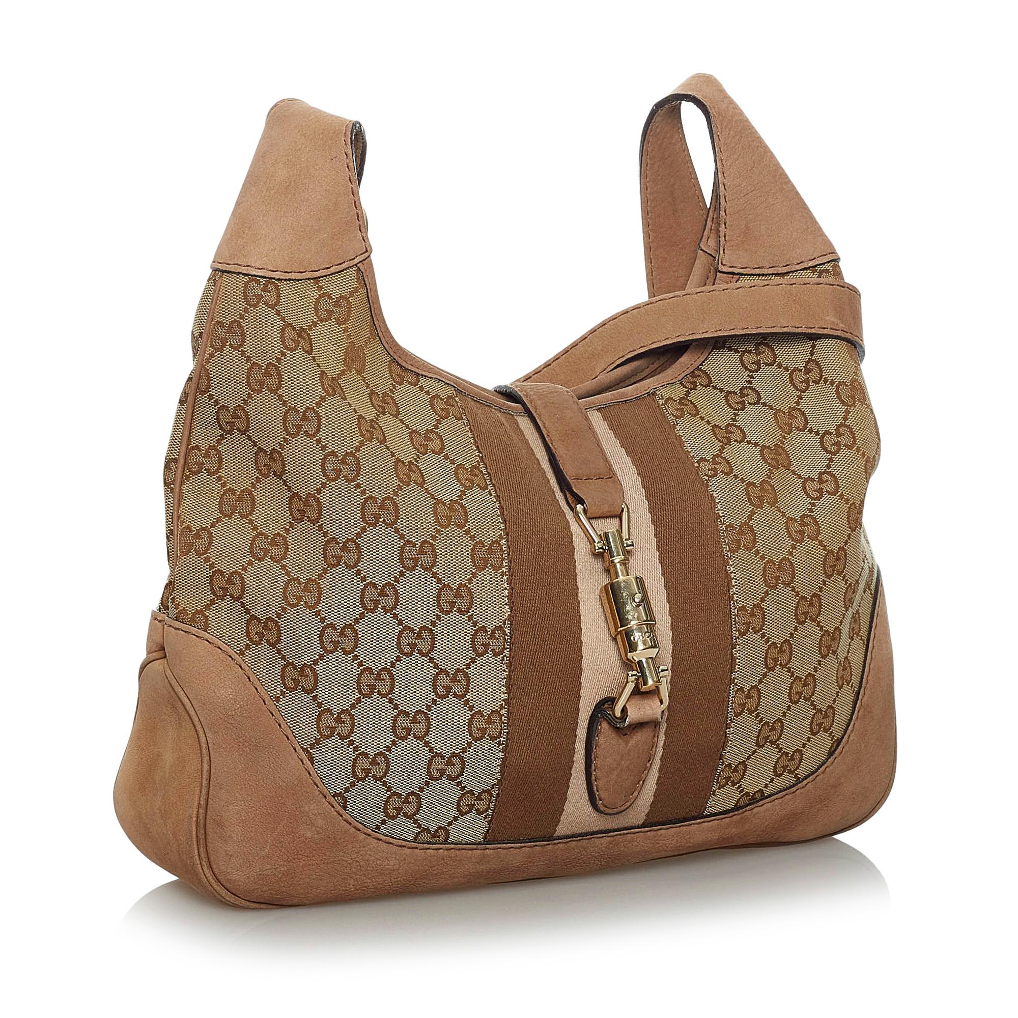 Gucci Gucci Canvas Web Jackie Crossbody Bag (SHG-33893)