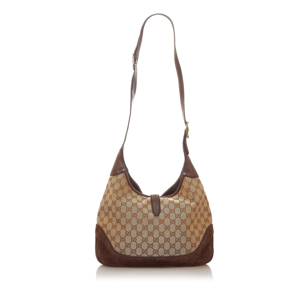 Gucci Gucci Canvas Web Jackie Shoulder Bag (SHG-28326)