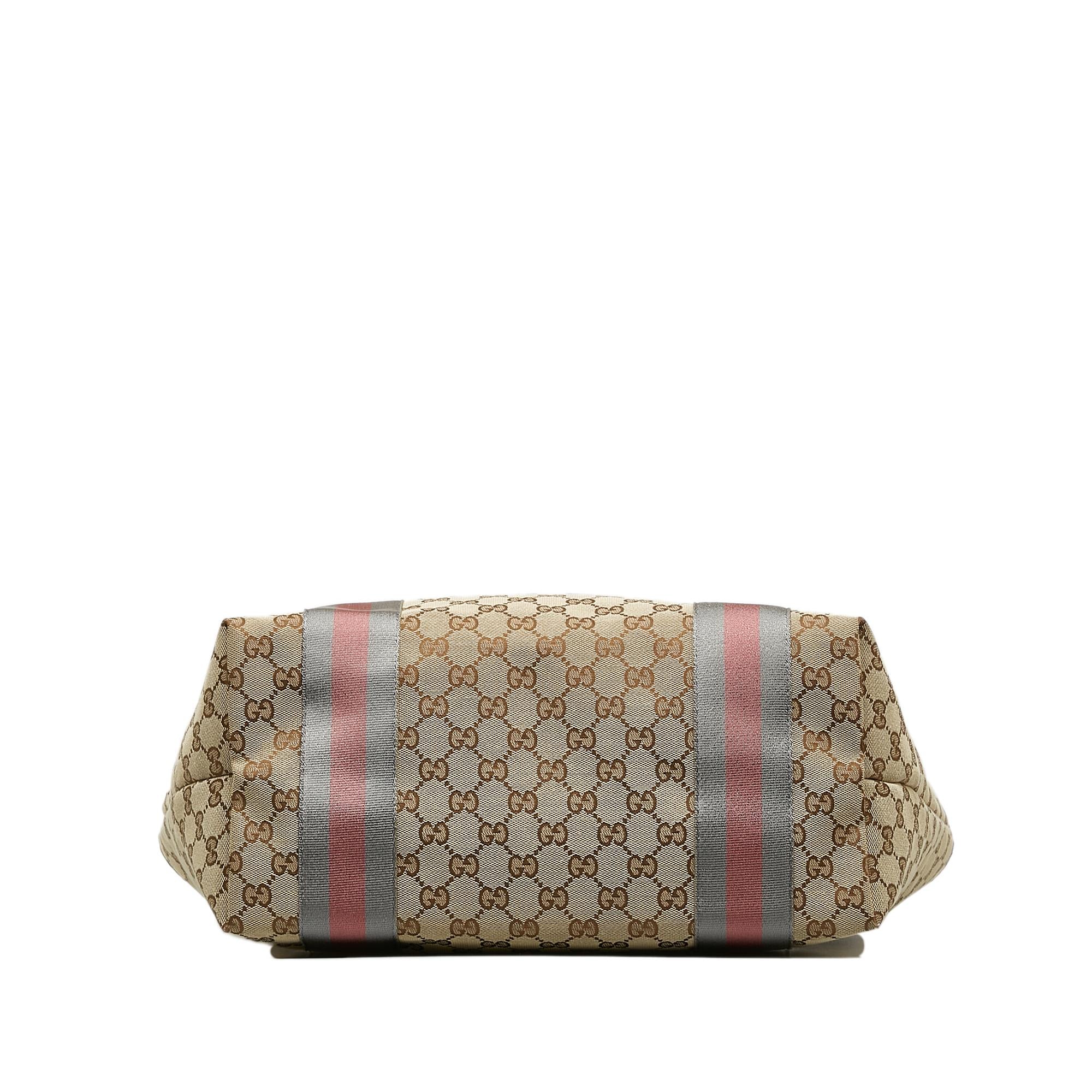 Gucci GG Canvas Web Jolie Tote Bag (SHG-aU8HGJ)