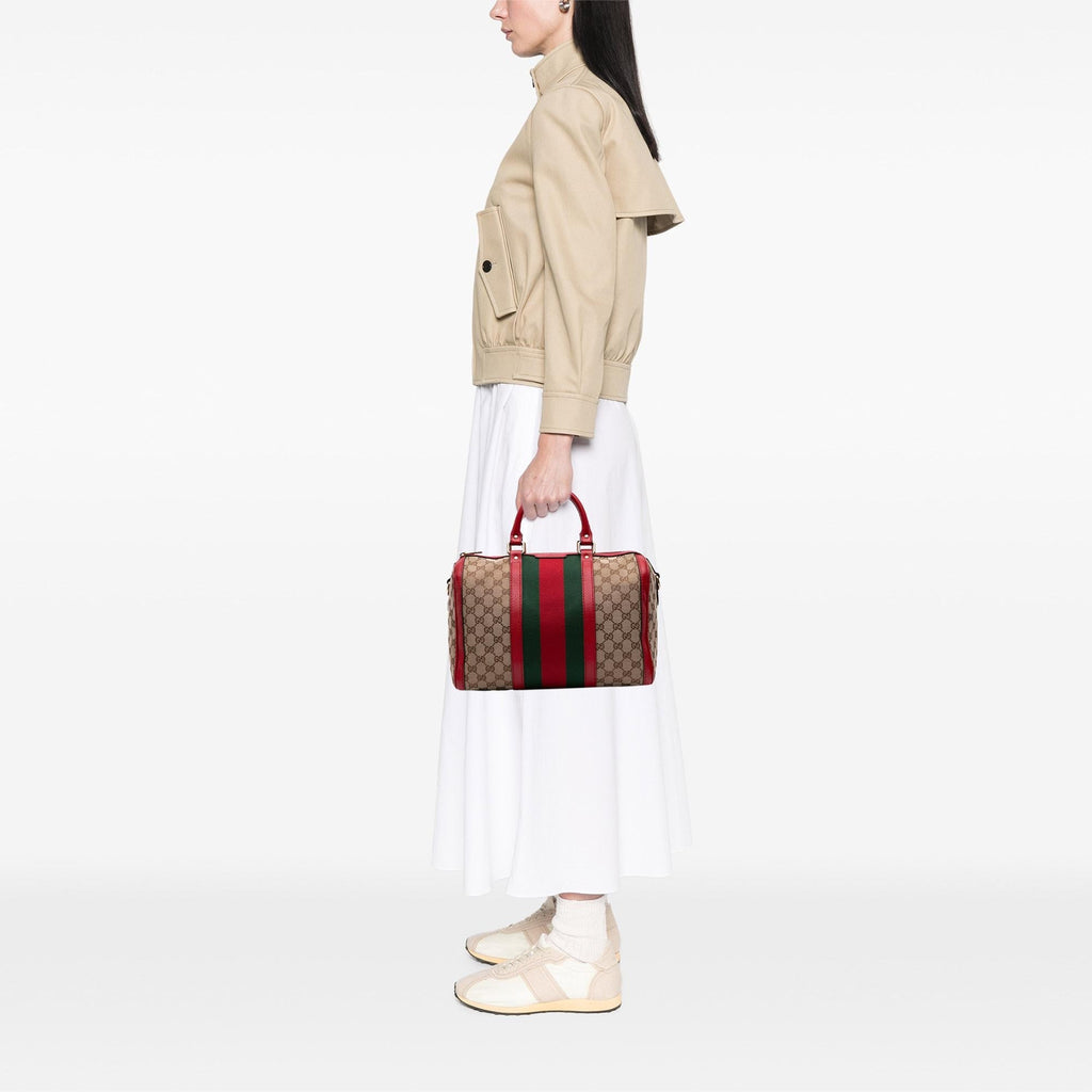 Gucci GG Canvas Web Joy Boston Bag