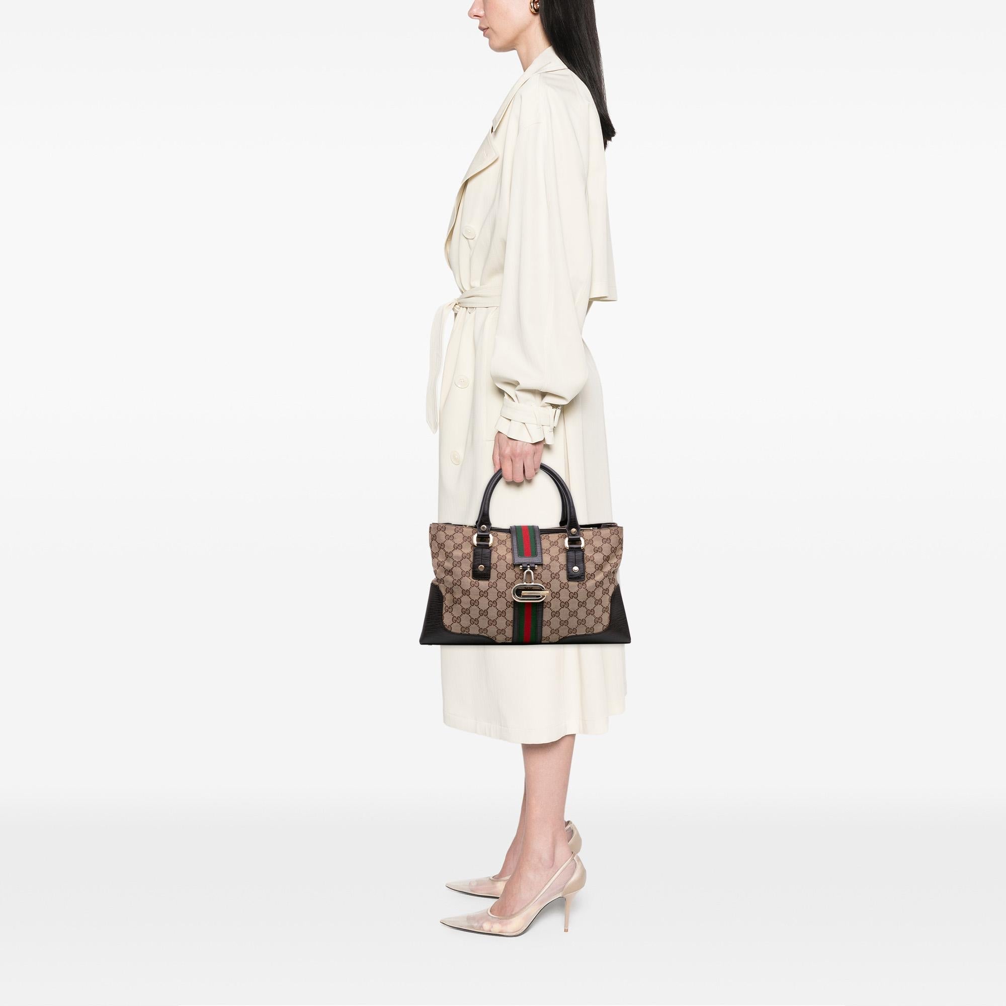 Gucci GG Canvas Web Junco Handbag