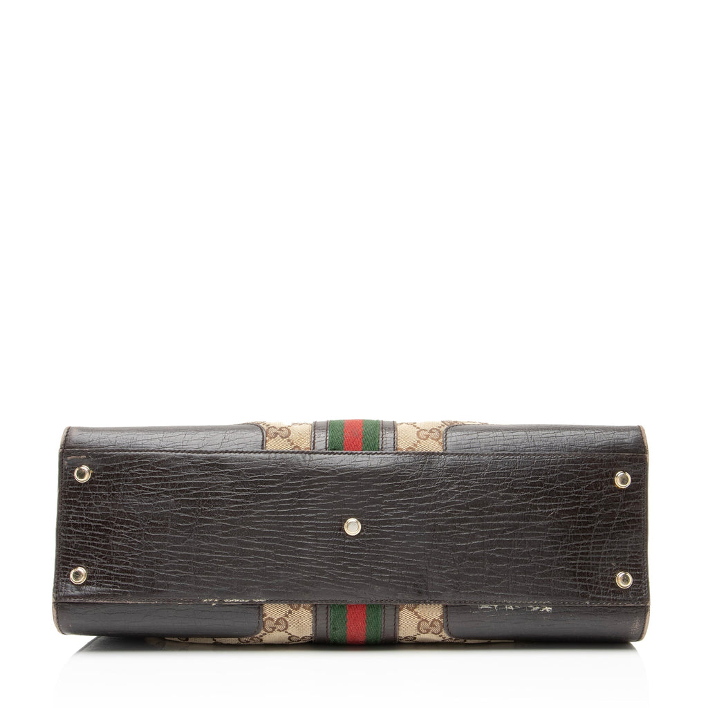 Gucci GG Canvas Web Junco Large Shoulder Bag (SHF-23497)