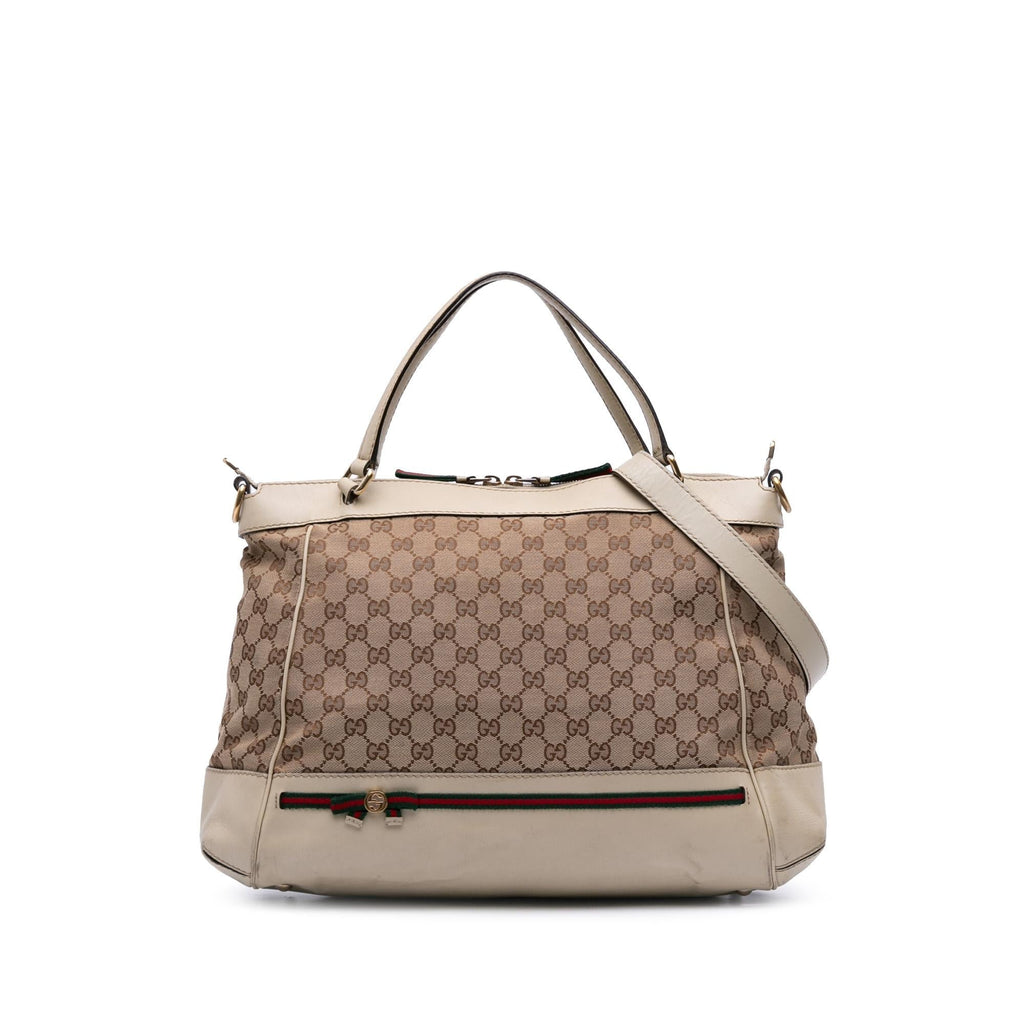 Gucci GG Canvas Web Mayfair Satchel