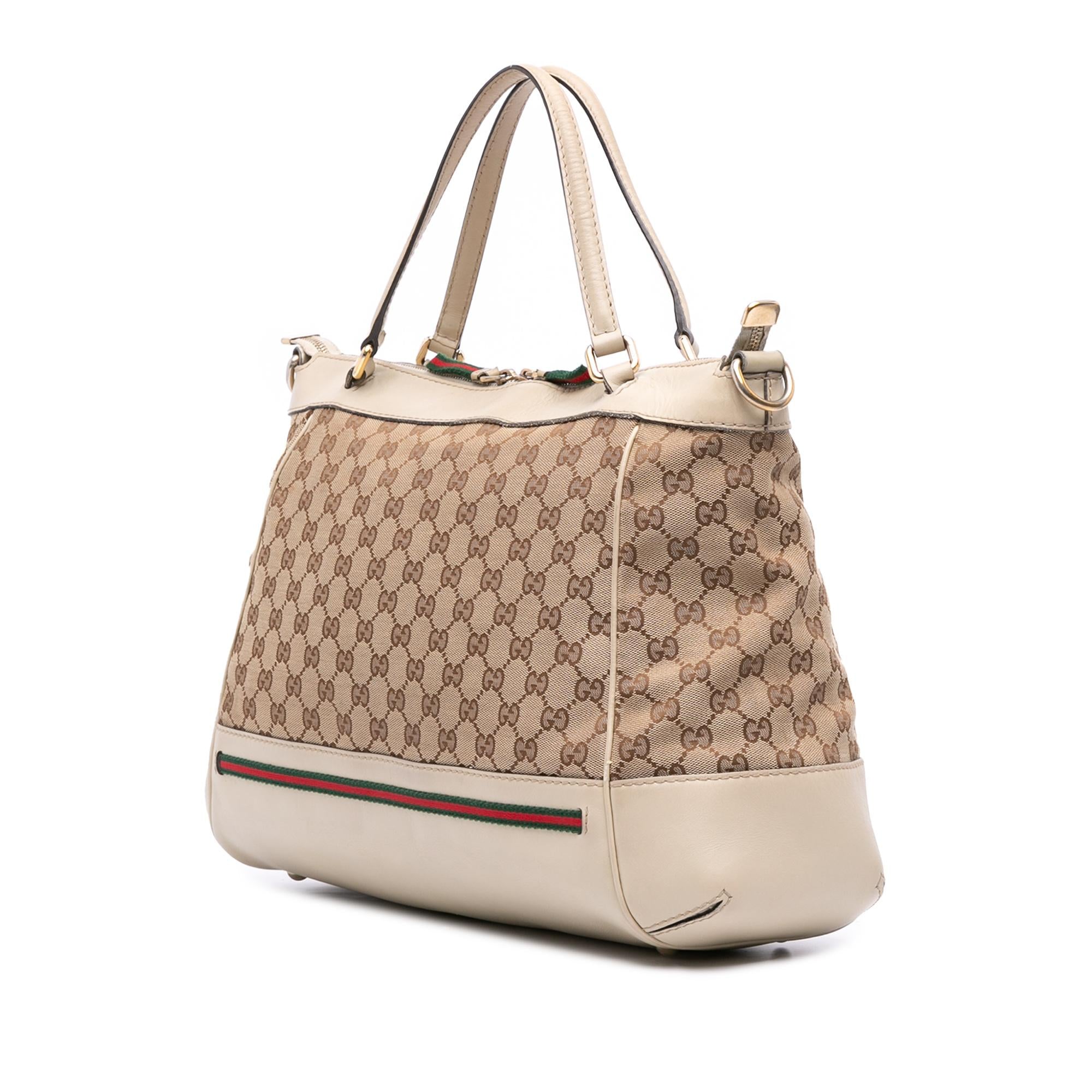 Gucci GG Canvas Web Mayfair Satchel