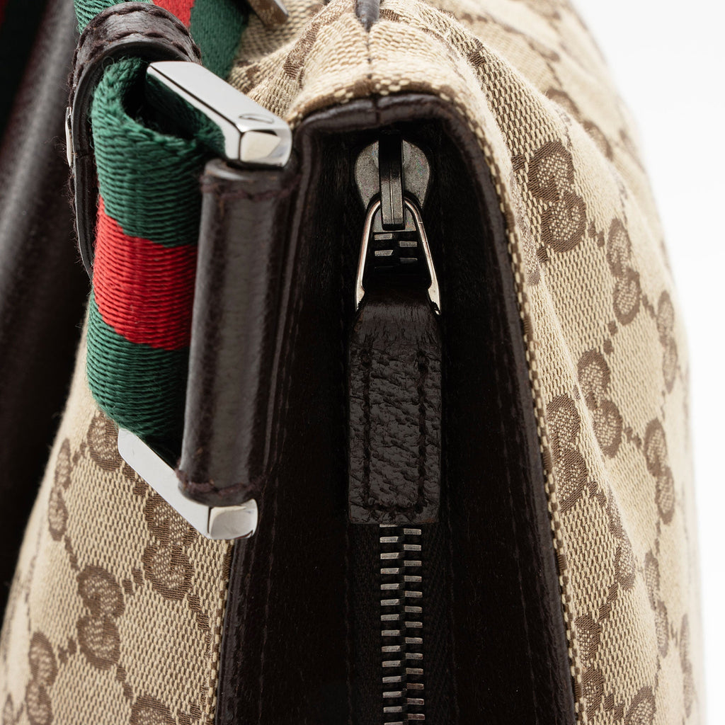 Gucci GG Canvas Web Medium Messenger (SHF-dVcIQ1)