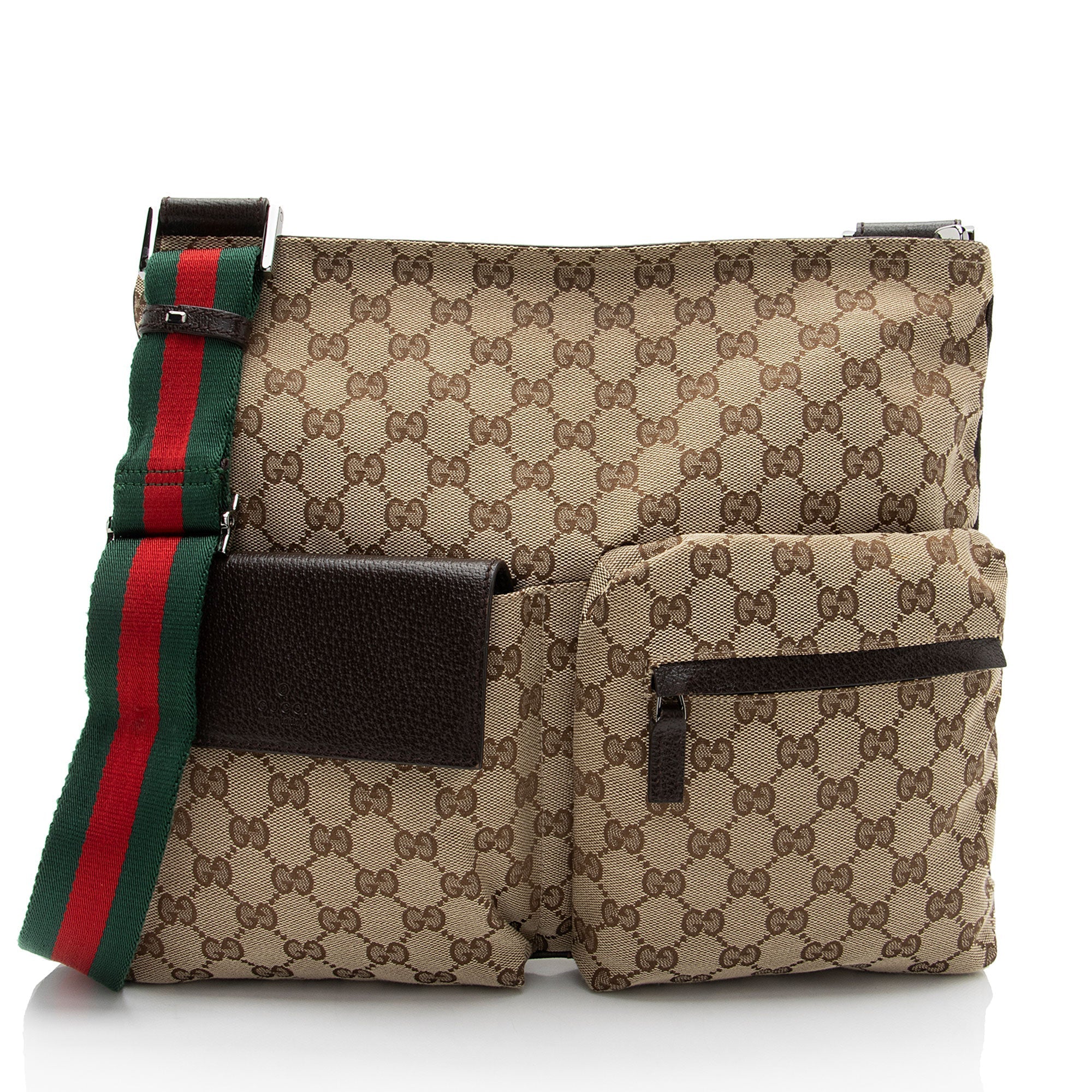 Gucci GG Canvas Web Medium Messenger (SHF-dVcIQ1)