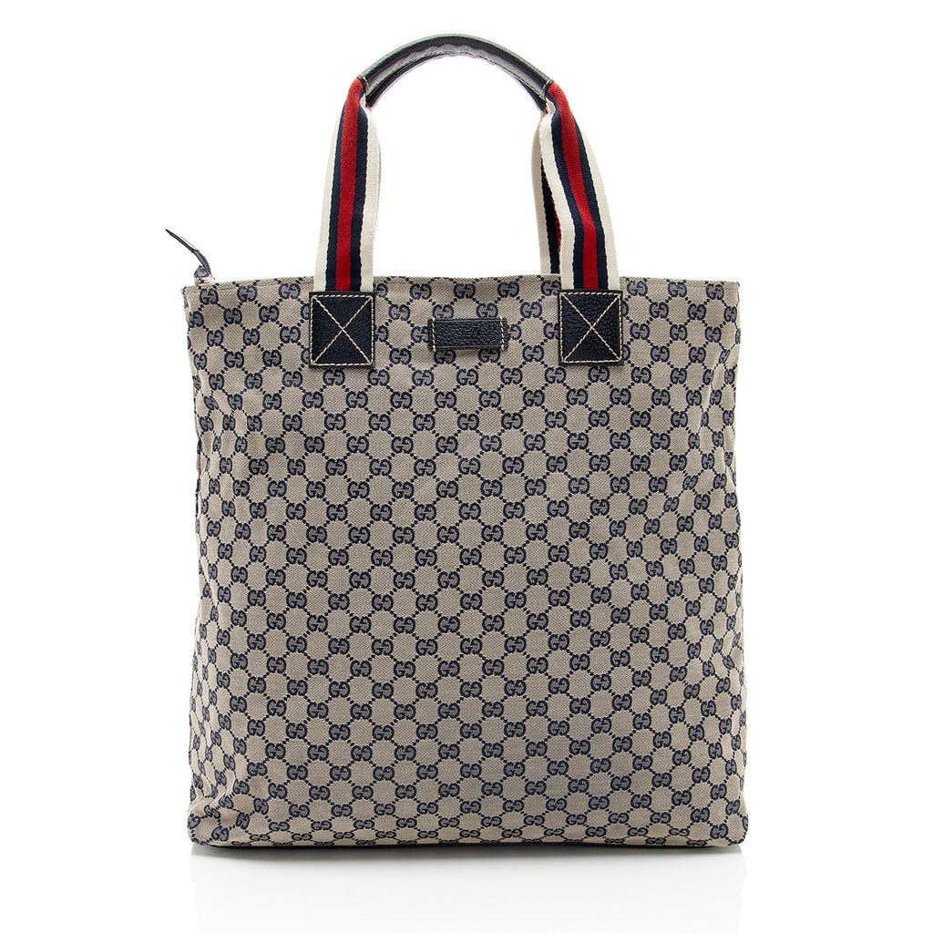 Gucci GG Canvas Web N/S Large Tote