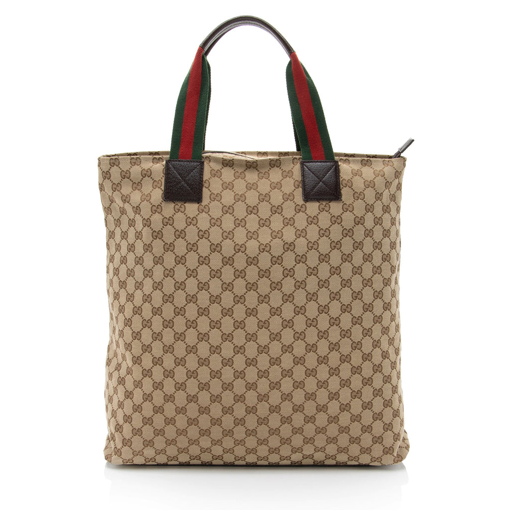Gucci GG Canvas Web N/S Large Tote