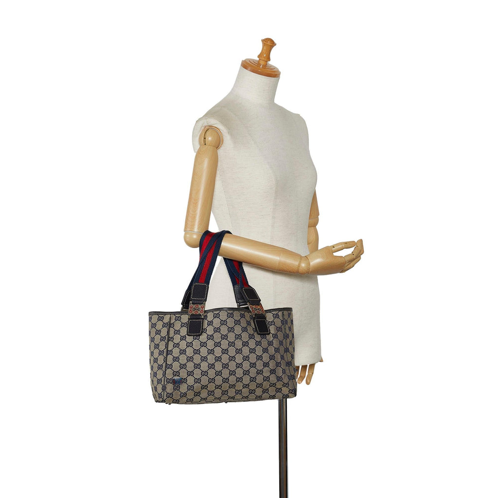 Gucci GG Canvas Web Pop Tote (SHG-nSmaB0)
