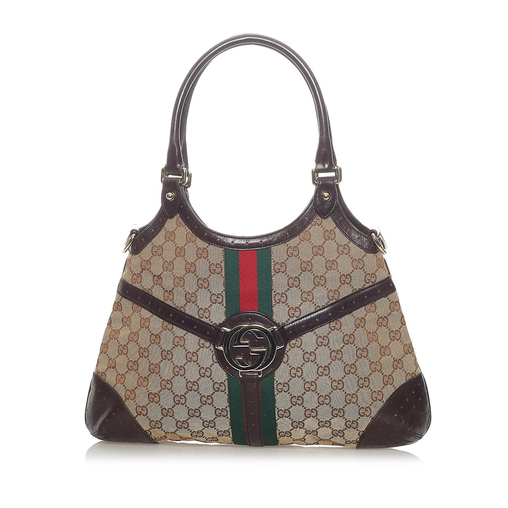 Gucci GG Canvas Web Reins Shoulder Bag (SHG-31573)