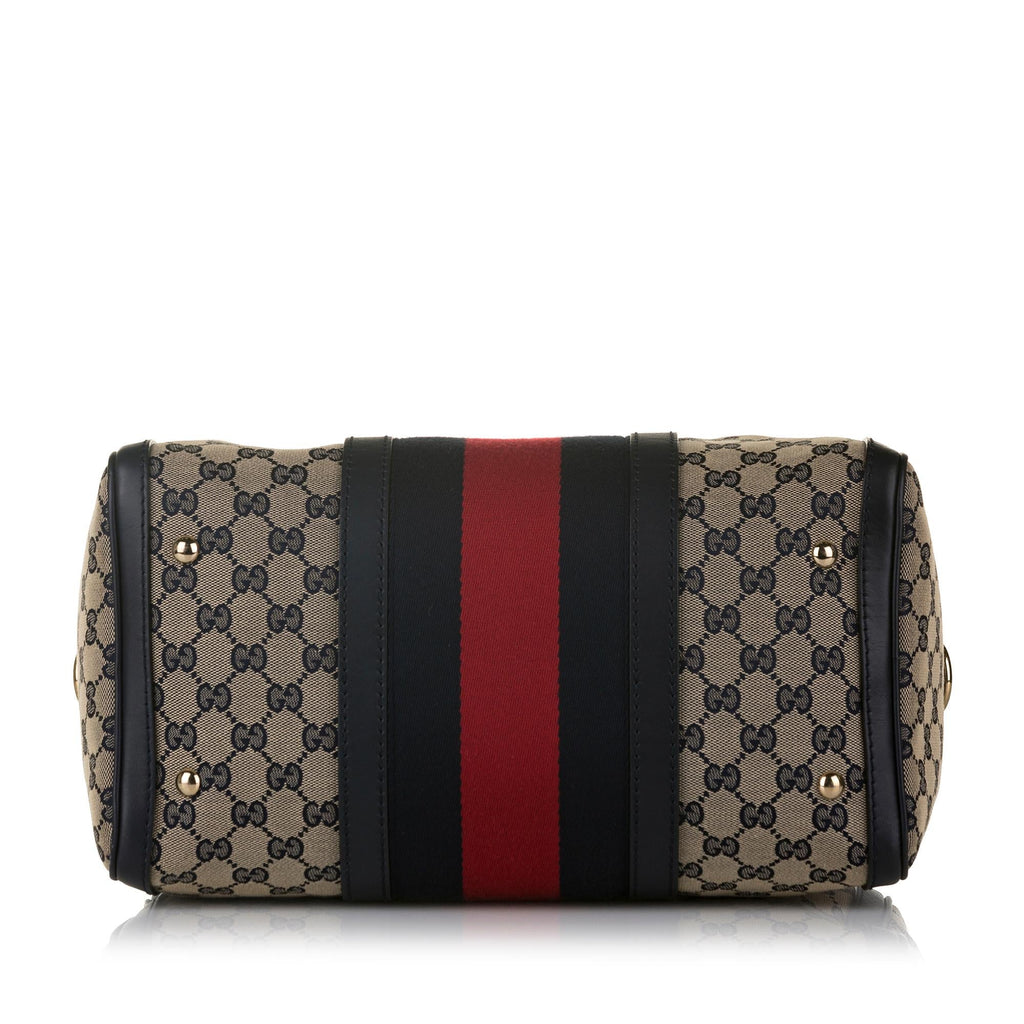 Gucci Gucci Canvas Web Satchel (SHG-33025)