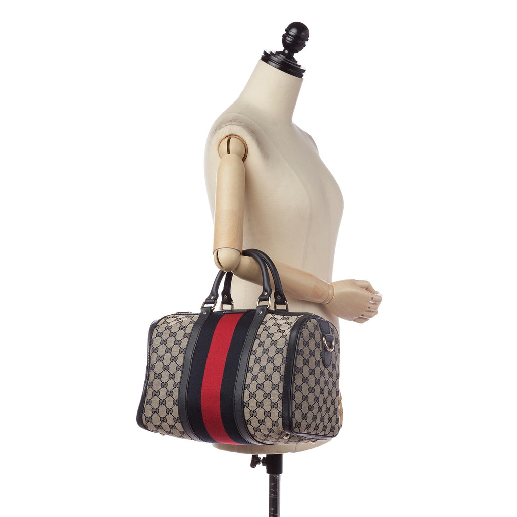 Gucci Gucci Canvas Web Satchel (SHG-33025)