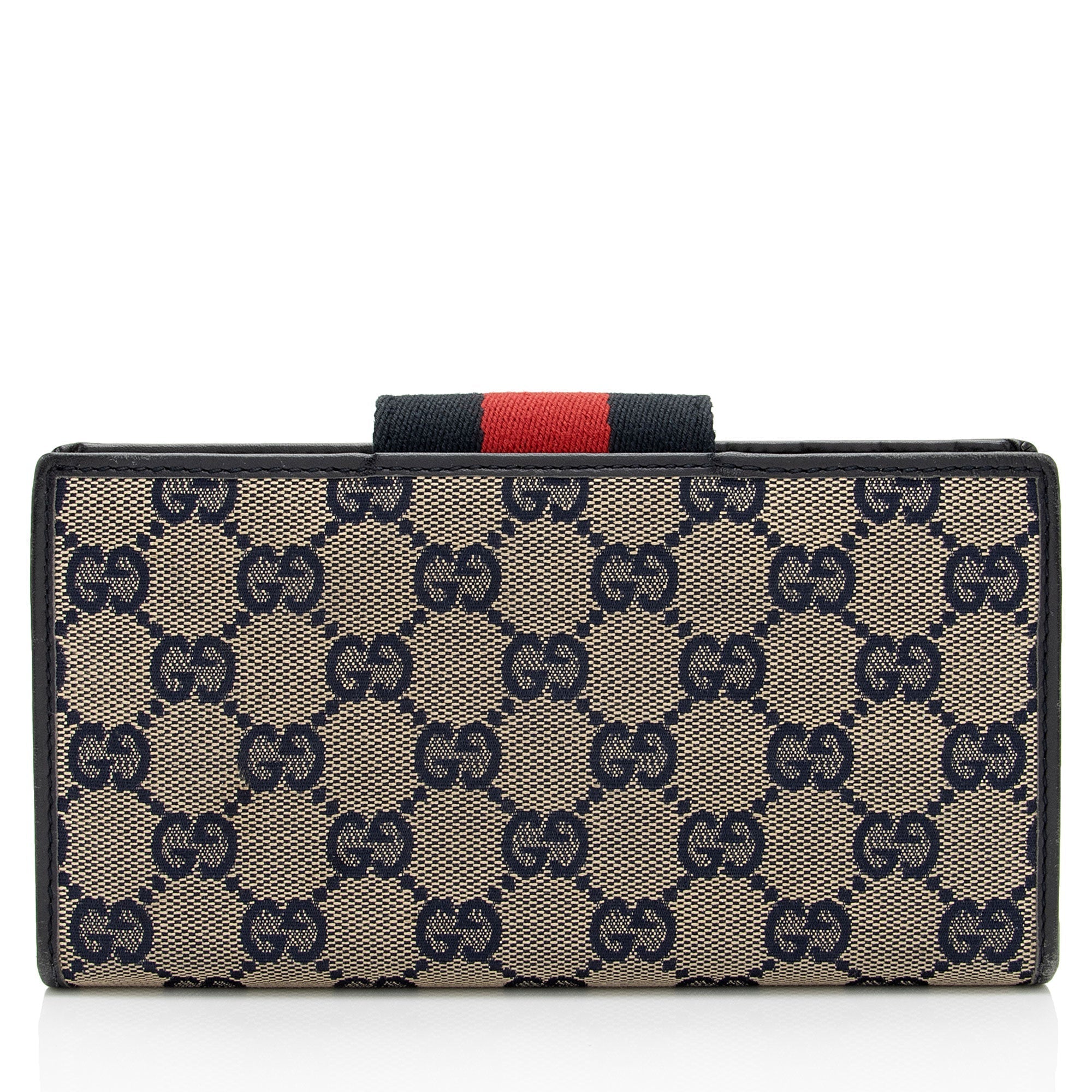 Gucci GG Canvas Web Script Continental Wallet (SHF-nebc6r)