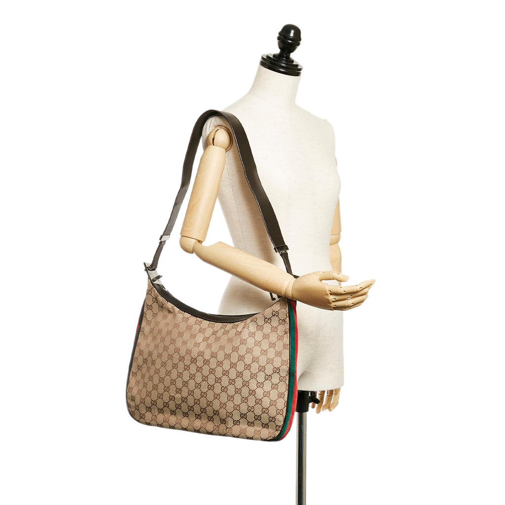 Gucci Gucci Canvas Web Shoulder Bag (SHG-27362)