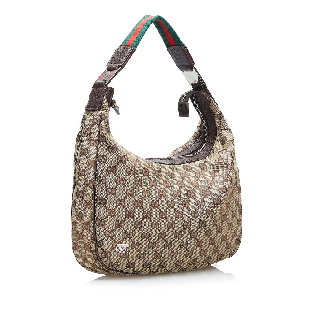 Gucci GG Canvas Web Shoulder Bag (SHG-F1ykz7)