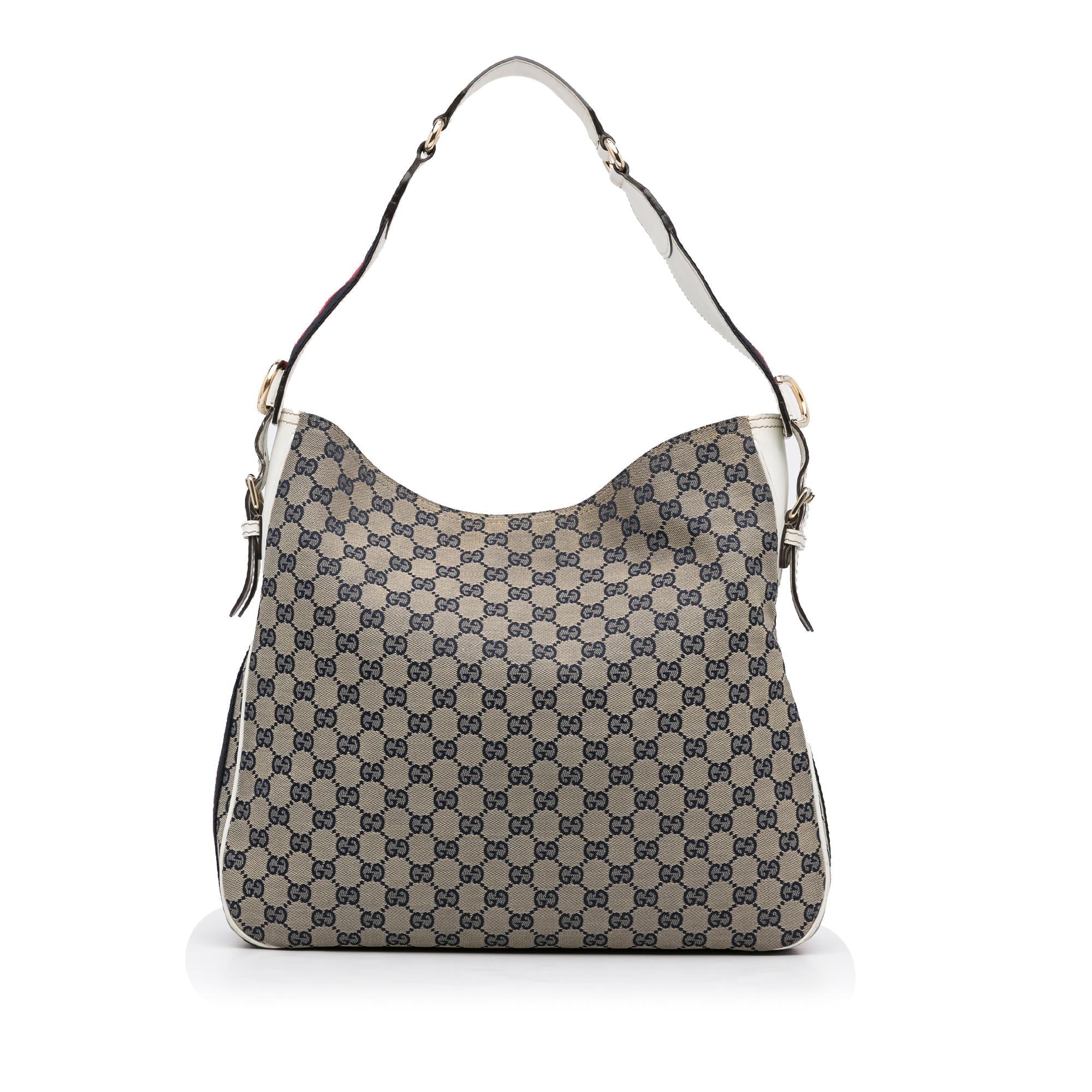 Gucci GG Canvas Web Shoulder Bag (SHG-98PH5h)