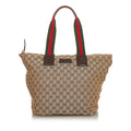 Gucci GG Canvas Web Tote Bag (SHG-26531)