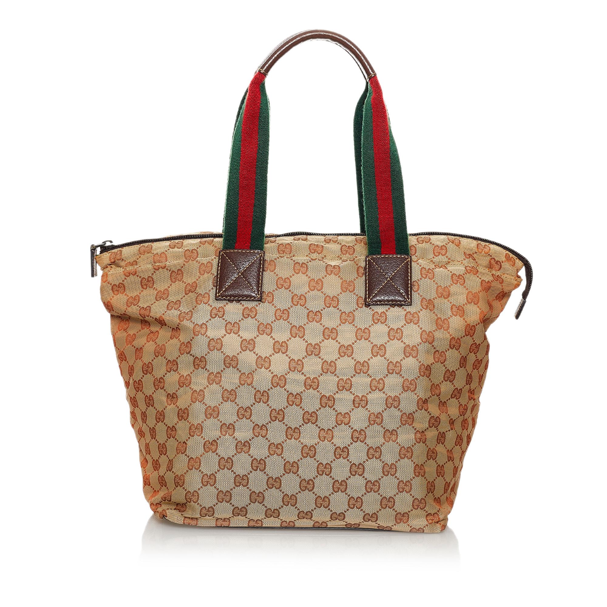 Gucci GG Canvas Web Tote Bag (SHG-30132)
