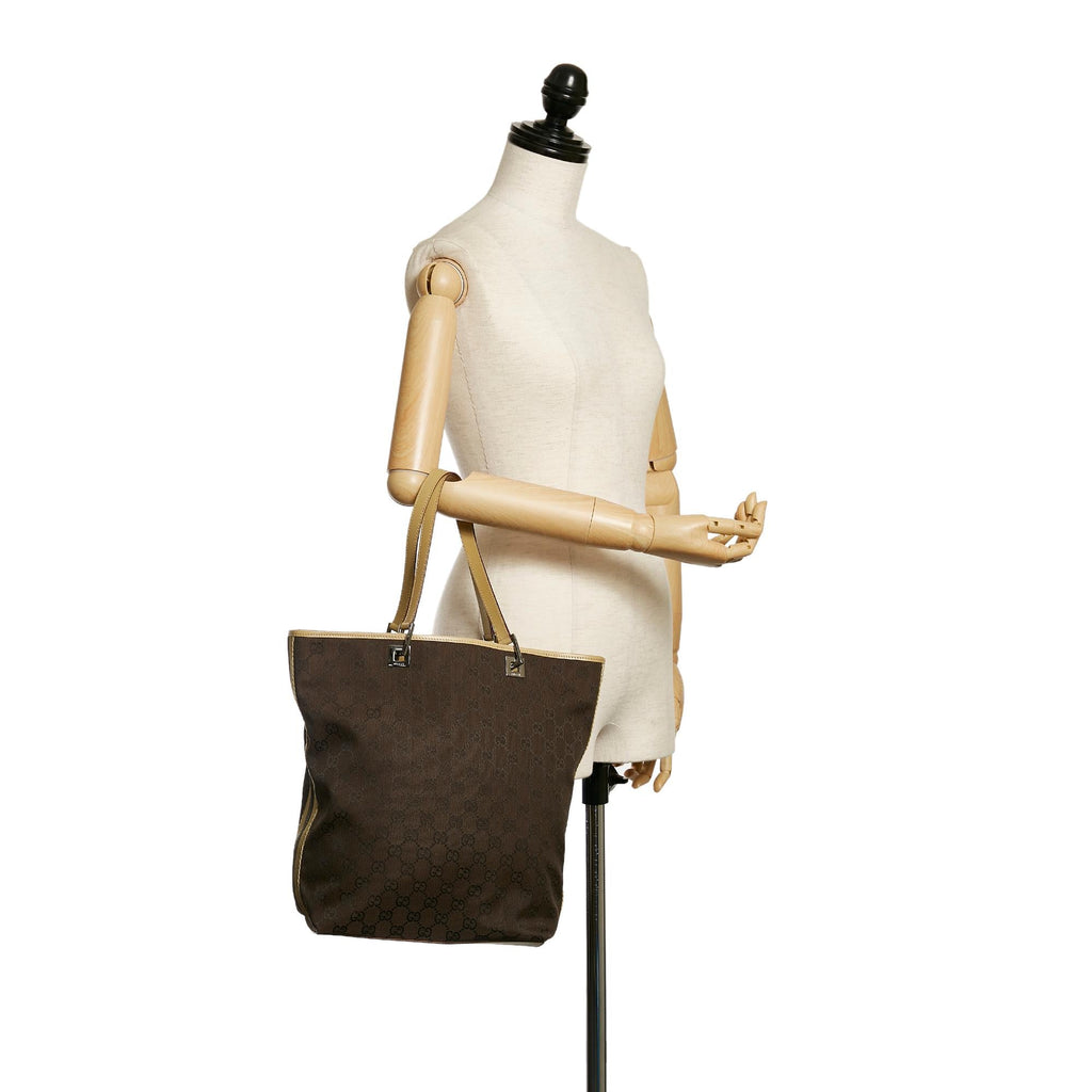 Gucci GG Canvas Web Tote Bag (SHG-36167)
