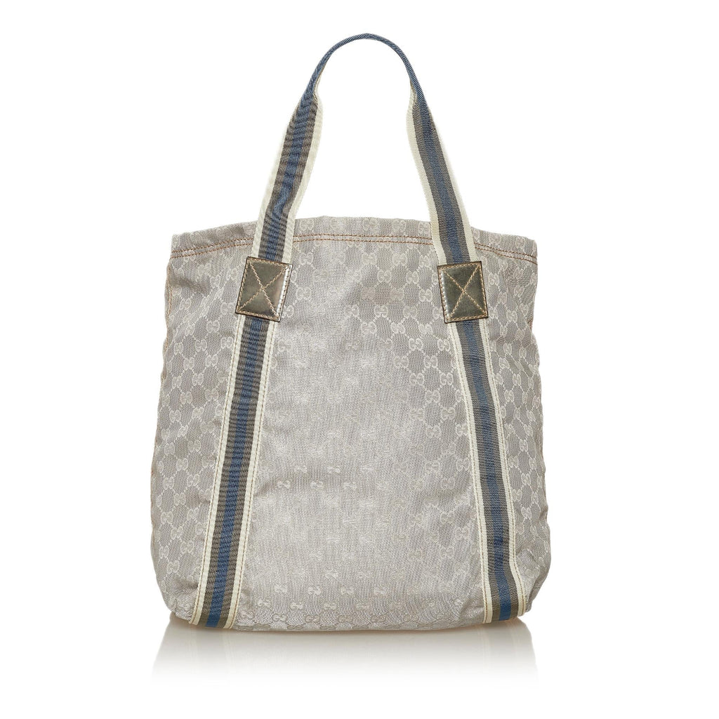 Gucci GG Canvas Web Tote Bag (SHG-36181)