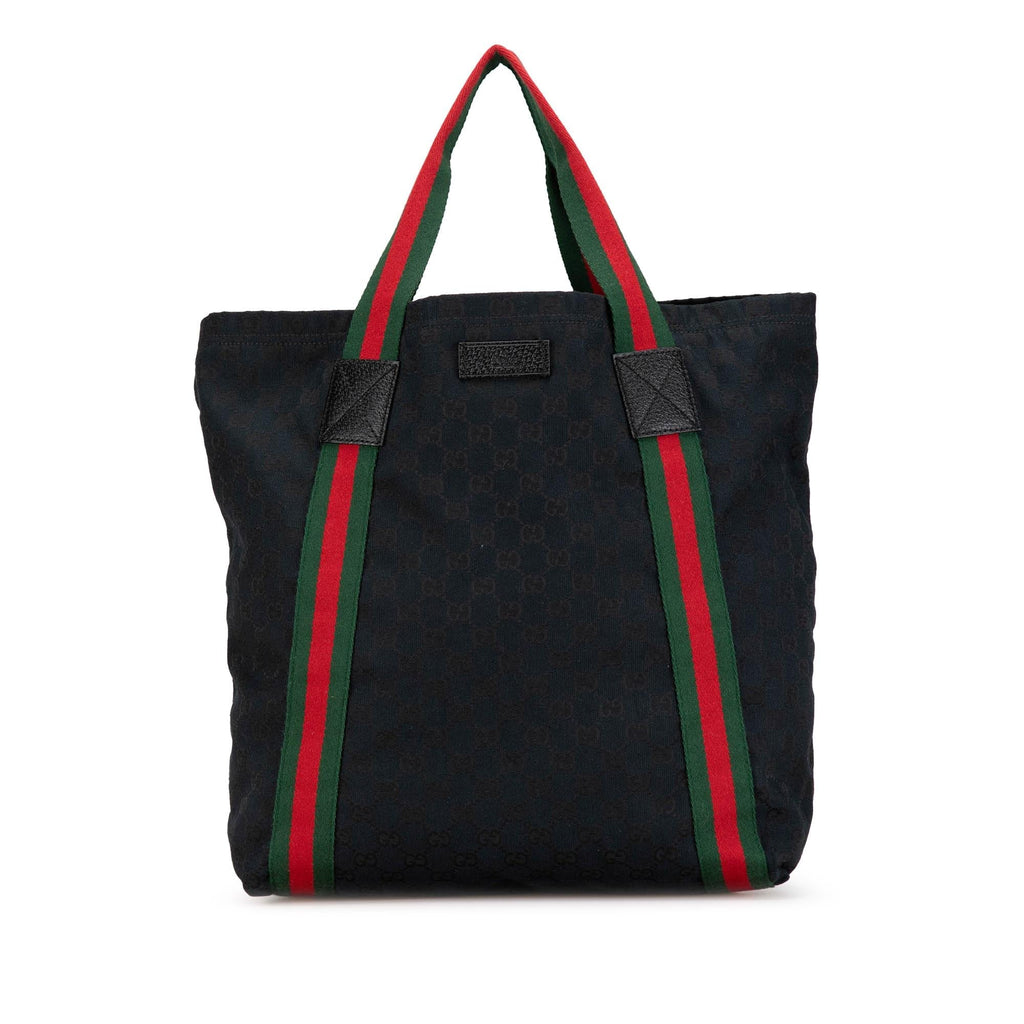 Gucci GG Canvas Web Tote (SHG-FT3n4A)