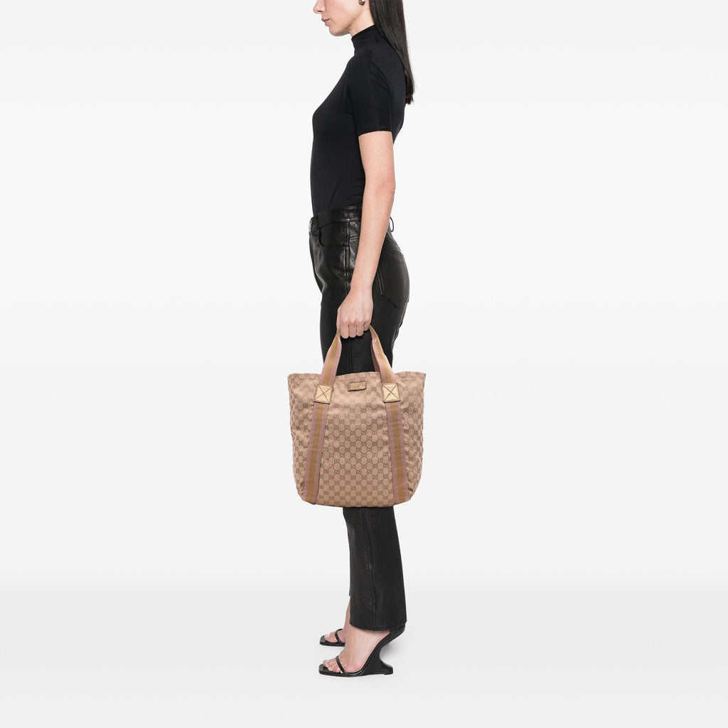 Gucci GG Canvas Web Tote