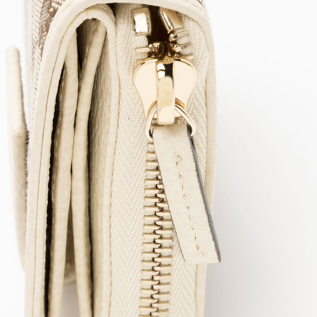 Gucci GG Canvas Zip Around Compact Wallet