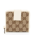 Gucci GG Canvas Zip Around Compact Wallet