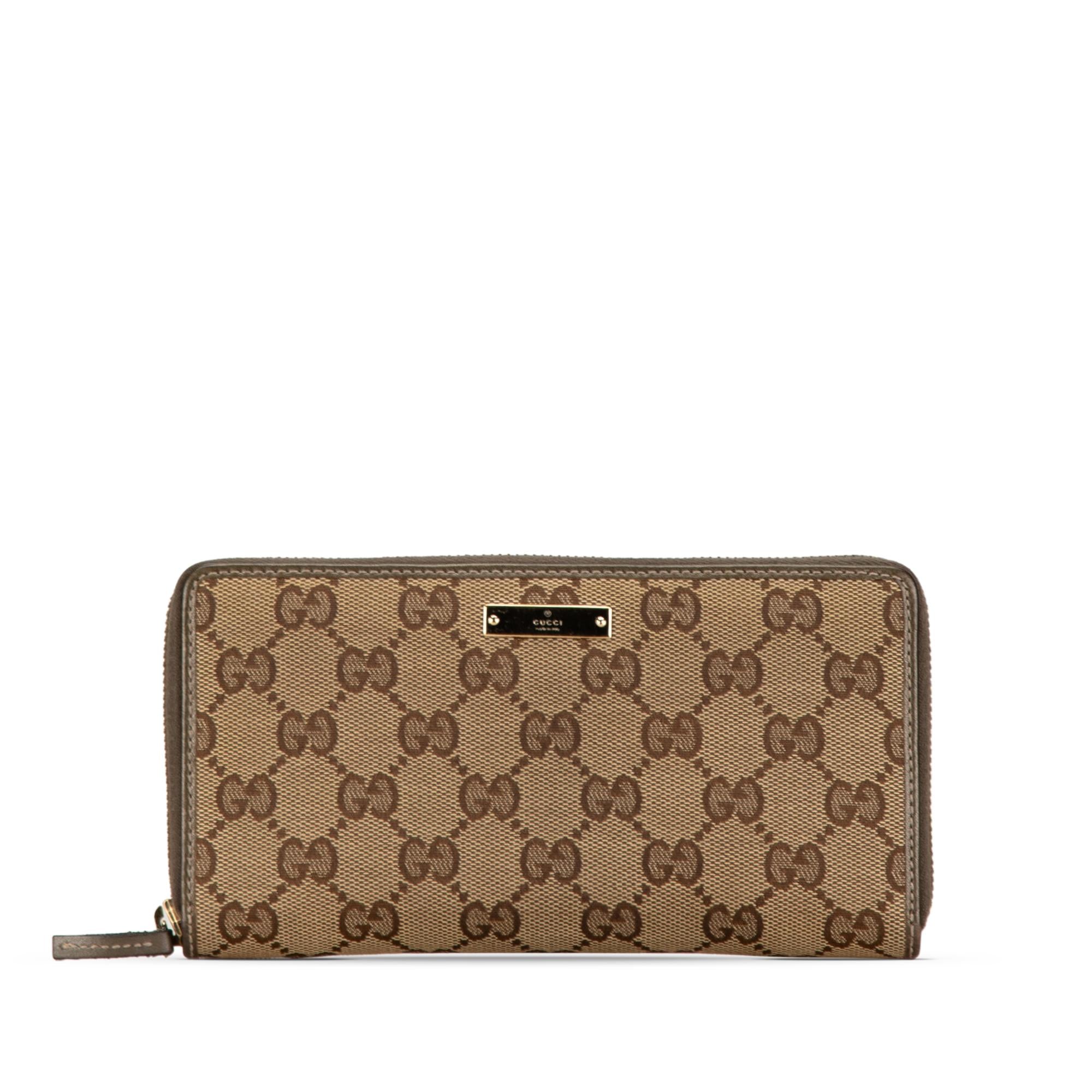 Gucci GG Canvas Zip Around Long Wallet (SHG-1oORUP)