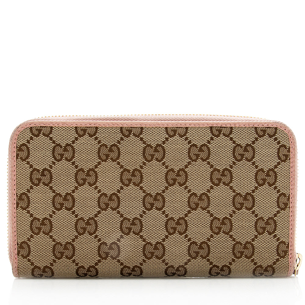 Gucci Gucci Canvas Zip Around Wallet (SHF-18686)