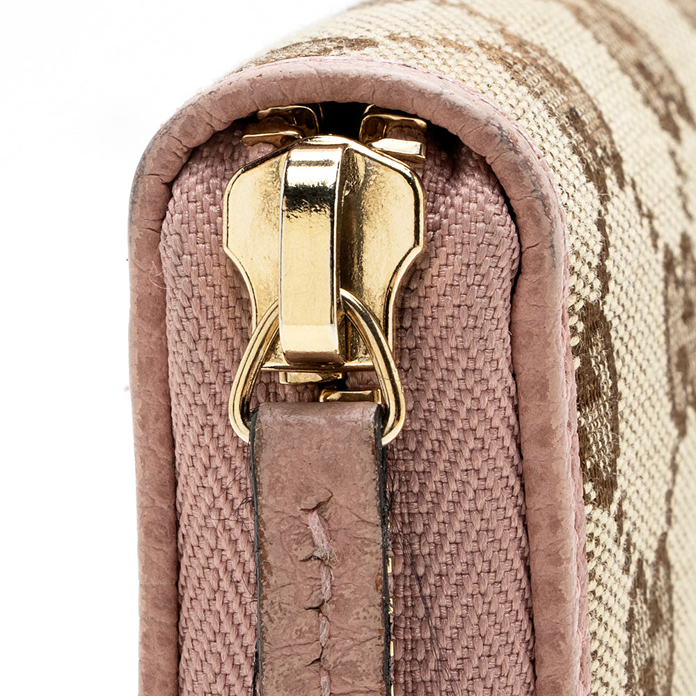 Gucci Gucci Canvas Zip Around Wallet (SHF-18686)