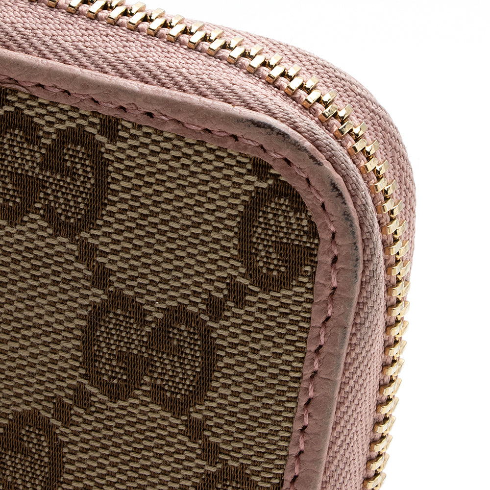 Gucci Gucci Canvas Zip Around Wallet (SHF-18686)