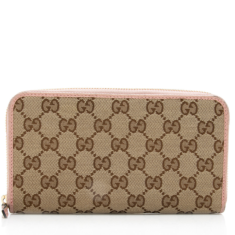 Gucci Gucci Canvas Zip Around Wallet (SHF-18686)
