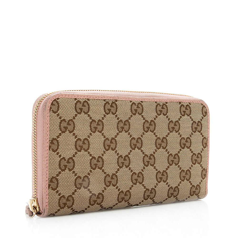 Gucci Gucci Canvas Zip Around Wallet (SHF-18686)