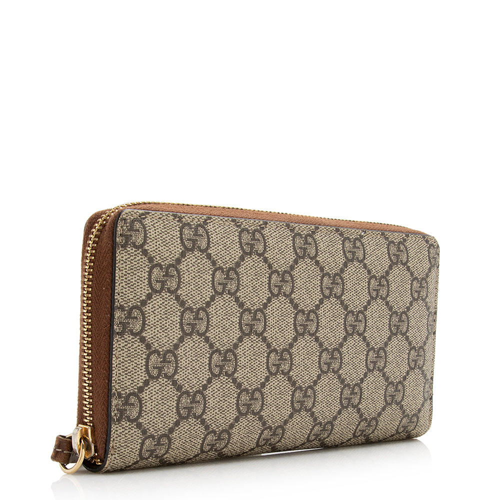 Gucci Gucci Canvas Zip Around Wallet (SHF-21220)
