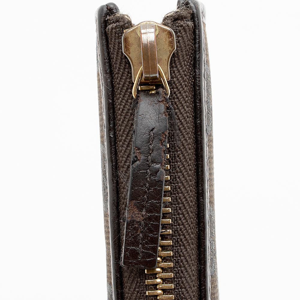 Gucci Gucci Canvas Zip Around Wallet (SHF-21327)