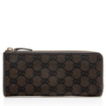 Gucci Gucci Canvas Zip Around Wallet (SHF-21327)