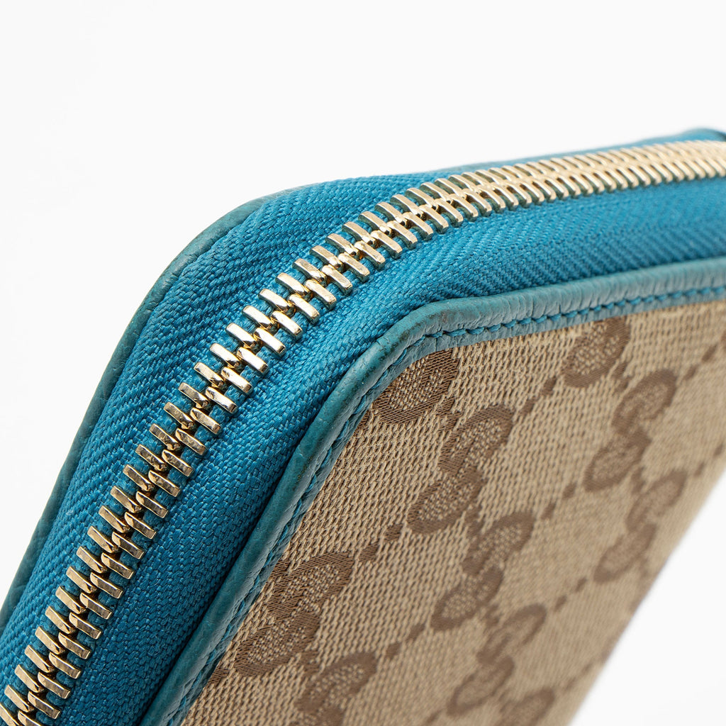 Gucci GG Canvas Zip Around Wallet