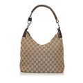 Gucci GG Cavas Ring Handle Zip Shoulder Bag (SHG-34838)