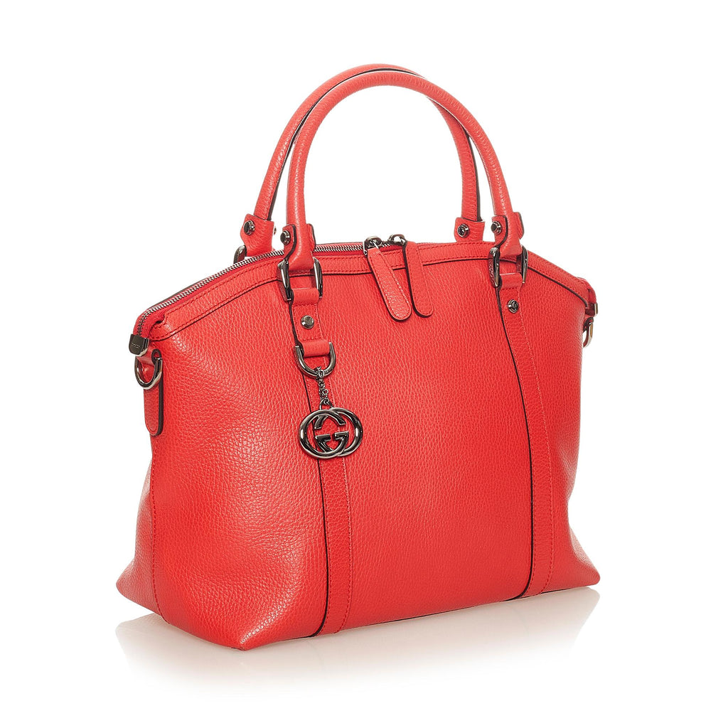 Gucci Gucci Charm Dome Leather Handbag (SHG-27273)