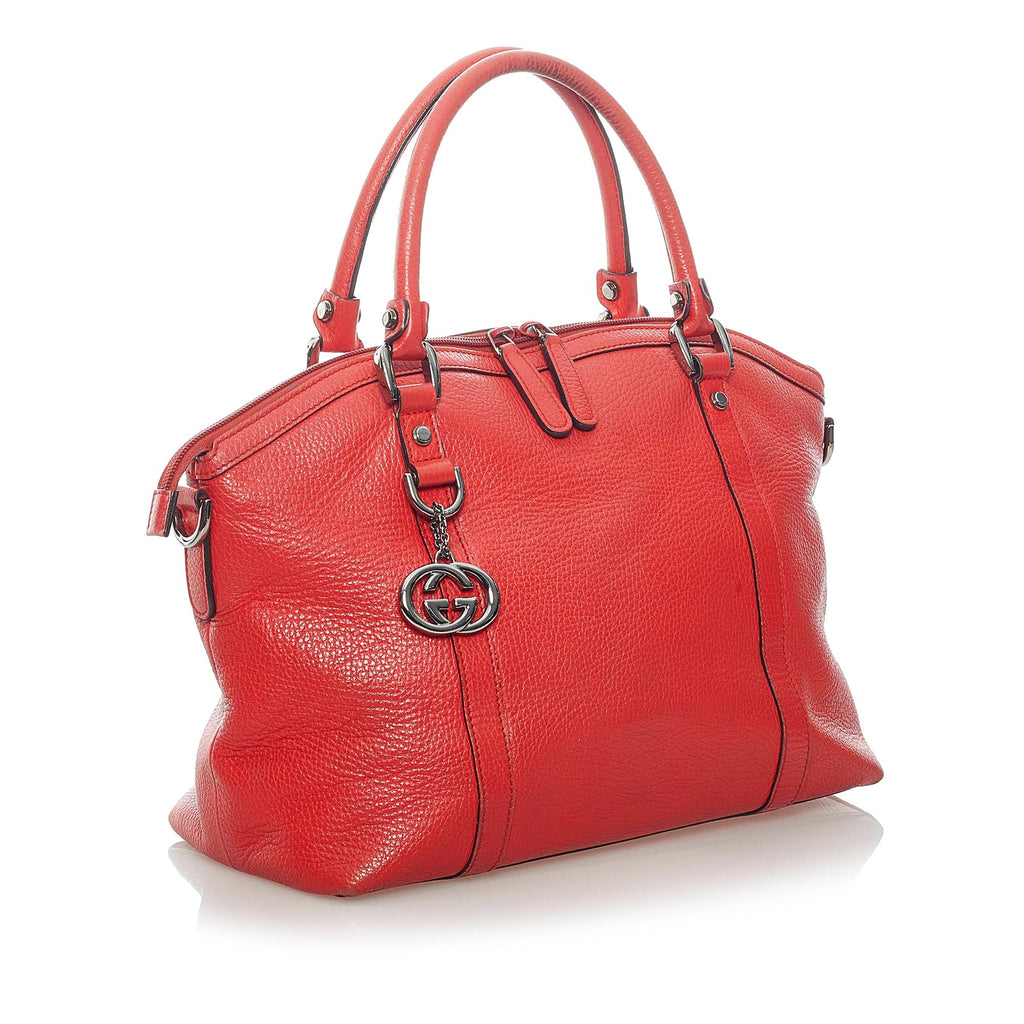 Gucci Gucci Charm Dome Leather Handbag (SHG-33204)