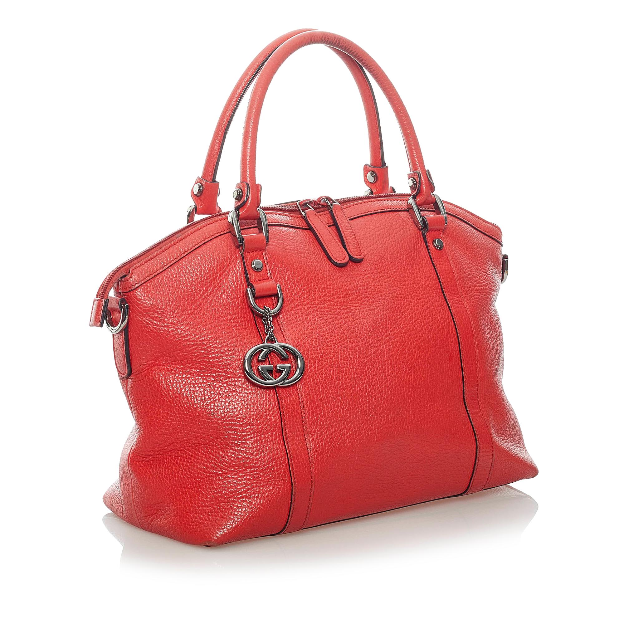Gucci Gucci Charm Dome Leather Handbag (SHG-33204)