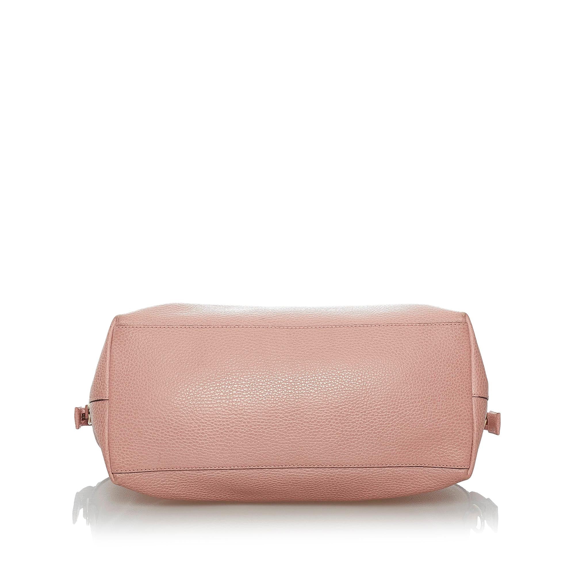 Gucci Gucci Charm Dome Leather Satchel (SHG-29691)