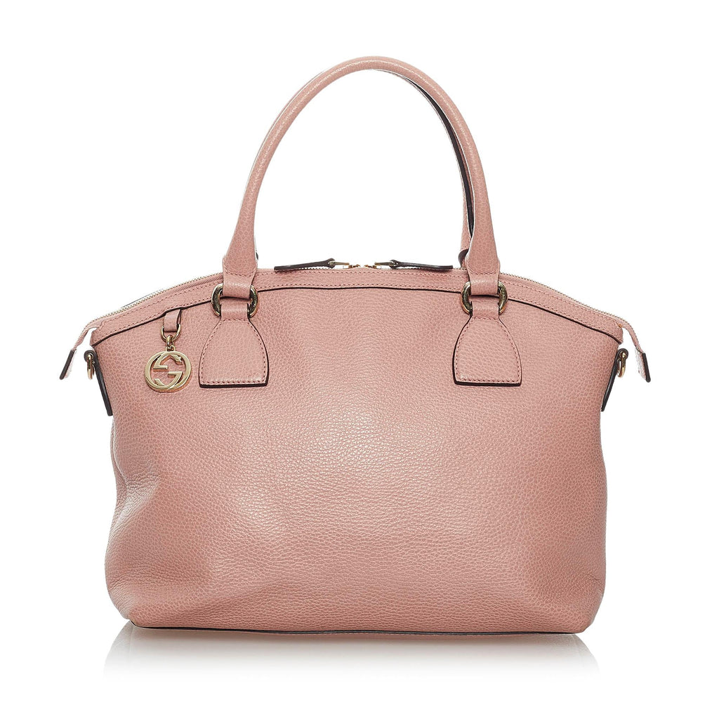 Gucci Gucci Charm Dome Leather Satchel (SHG-29691)