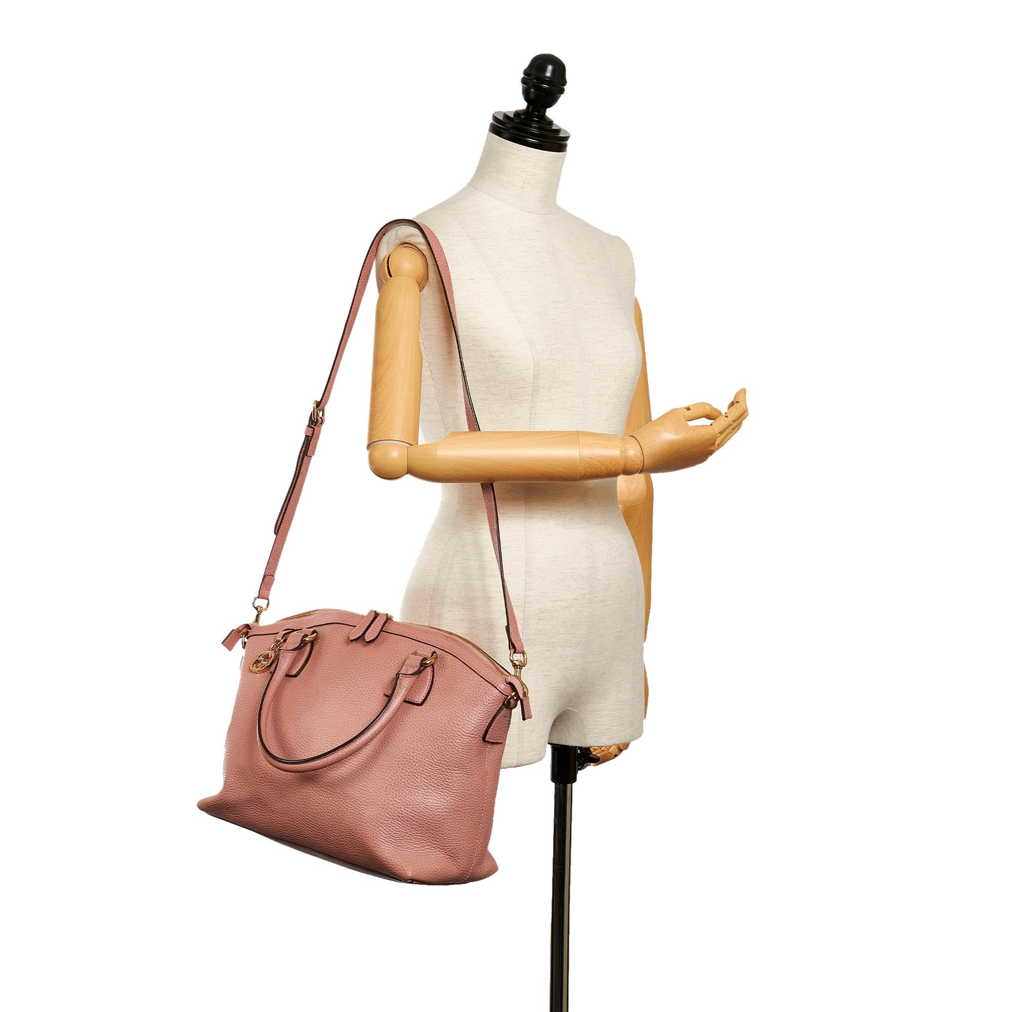 Gucci Gucci Charm Dome Leather Satchel (SHG-29691)